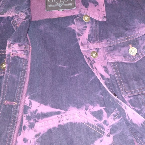 Guess Purple and White Tie Dye Pants Suit with Jacket and Pants XL - Picture 2 of 3